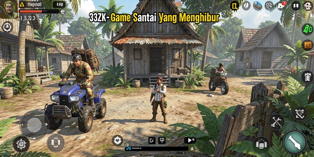 Screenshot gameplay 33ZK menunjukkan momen seru bermain santai.