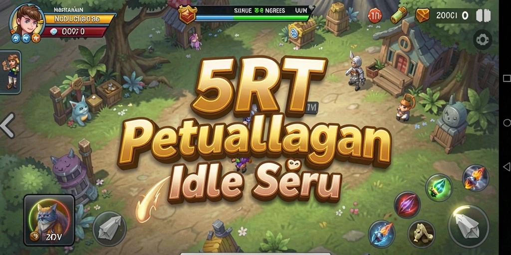 Screenshot gameplay 5RT menampilkan karakter yang beraksi dalam dunia Idle.