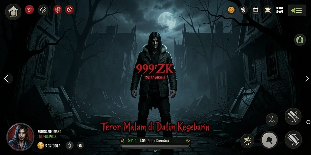 Tangkapan layar 999ZK menampilkan suasana Horror yang mencekam.