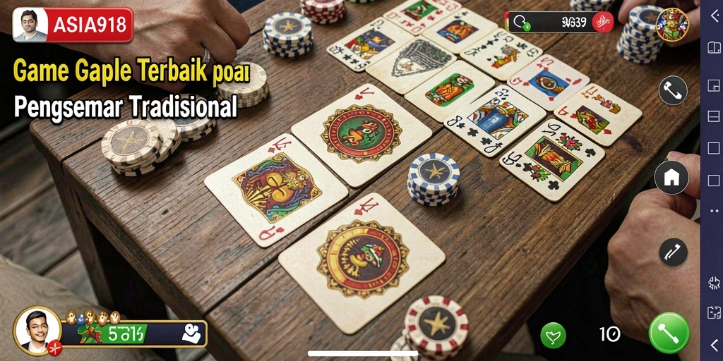 Screenshot gameplay ASIA918 yang menarik menunjukkan suasana permainan Gaple.
