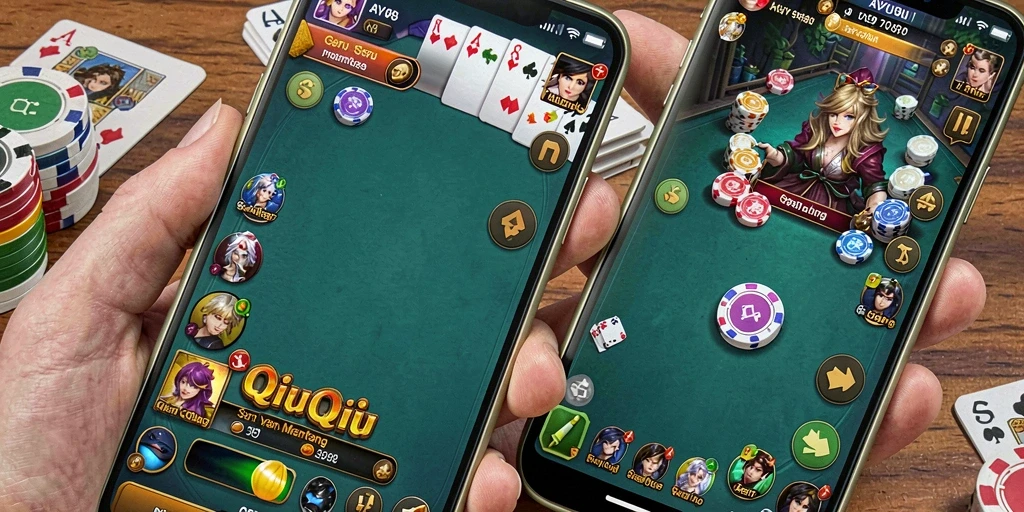 Gameplay seru QiuQiu AYU89 dengan pemain kompetitif.