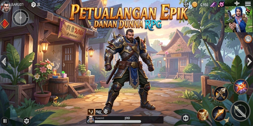 Screenshot menunjukkan aksi seru dan grafik menawan dalam BARU01.