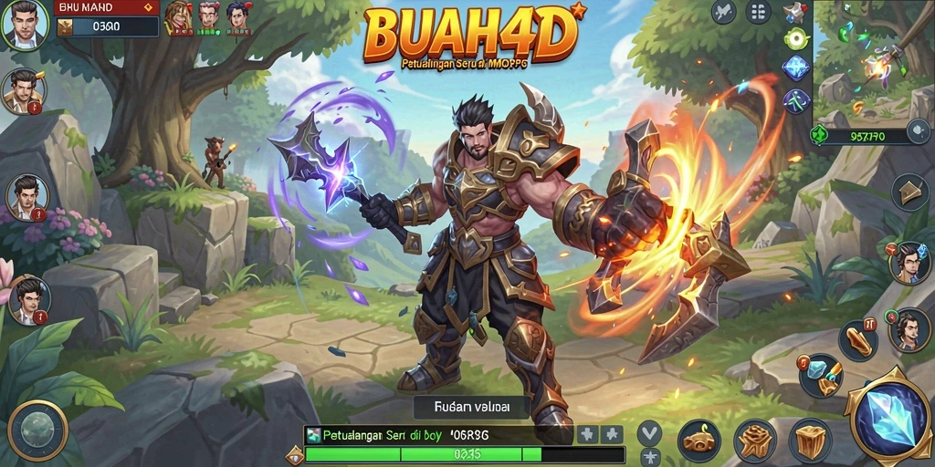 Tampilan gameplay BUAH4D yang penuh aksi dan petualangan.