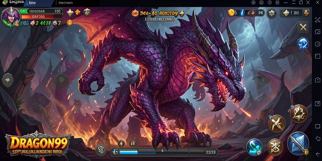 Gameplay seru dalam DRAGON99 yang menampilkan naga menakjubkan.