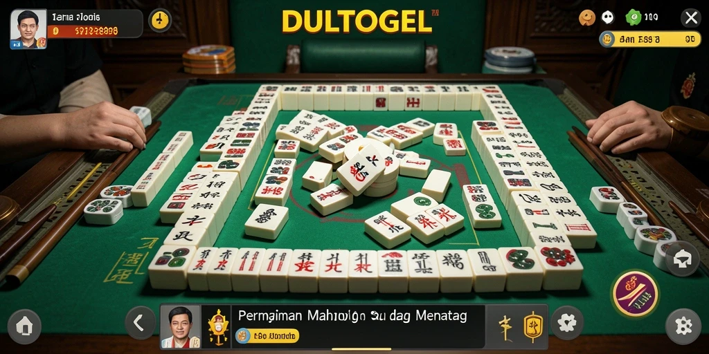 Tampilan gameplay Mahjong DULTOGEL yang menarik dan interaktif.