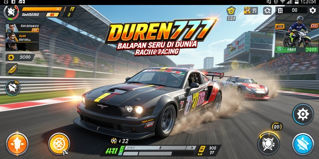 Tampilan seru dari gameplay balapan DUREN777 yang penuh aksi.