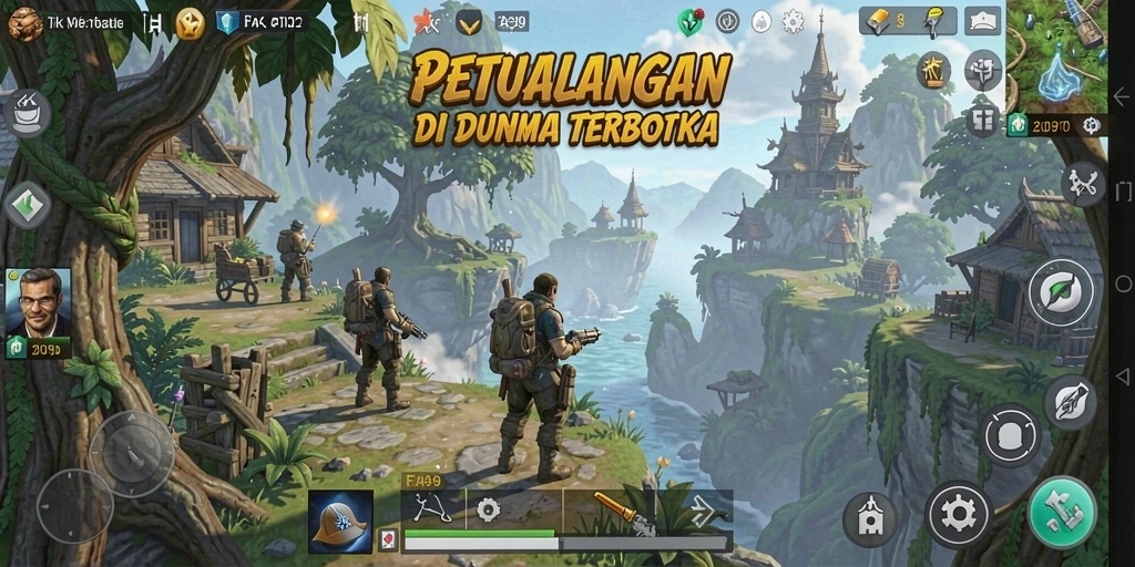 Gameplay seru dalam dunia terbuka yang luas dan menakjubkan.