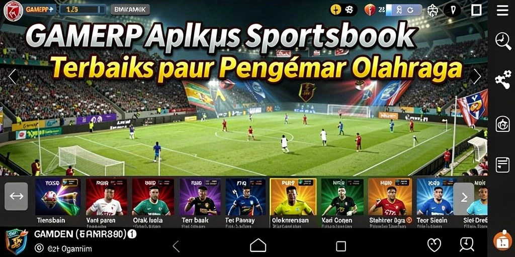 Tampilan gameplay Sportsbook GAMERP dengan berbagai pilihan taruhan.