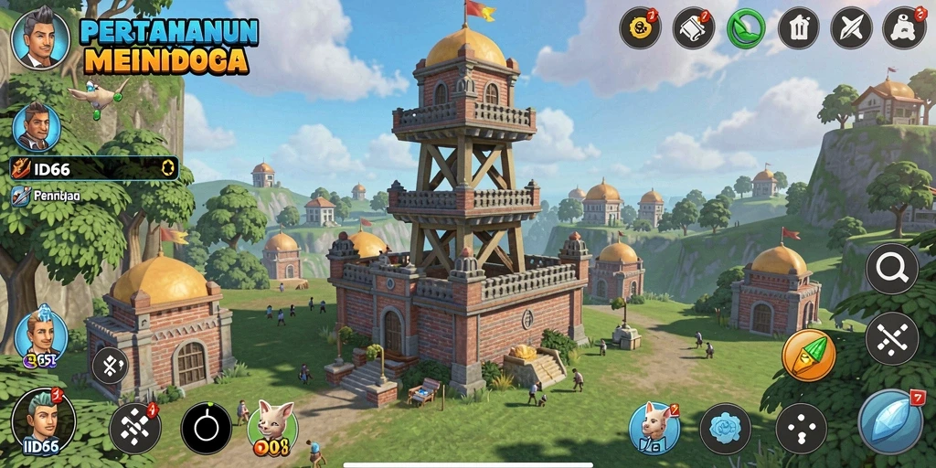Gameplay seru dan menantang di ID66 Tower Defense.