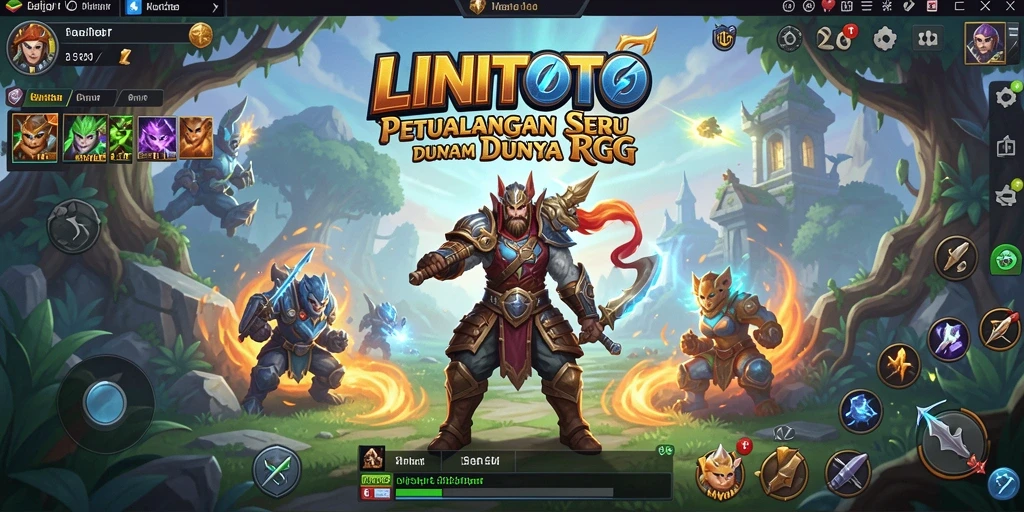 Gambaran gameplay menakjubkan dalam LINITOTO dengan berbagai petualangan RPG.