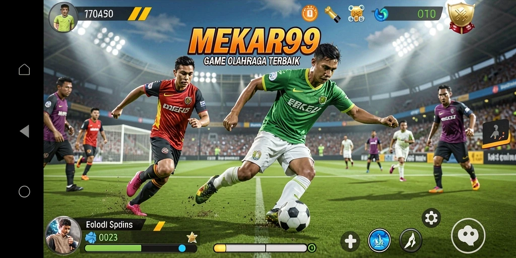Tampilan gameplay seru dan mendebarkan di MEKAR99.
