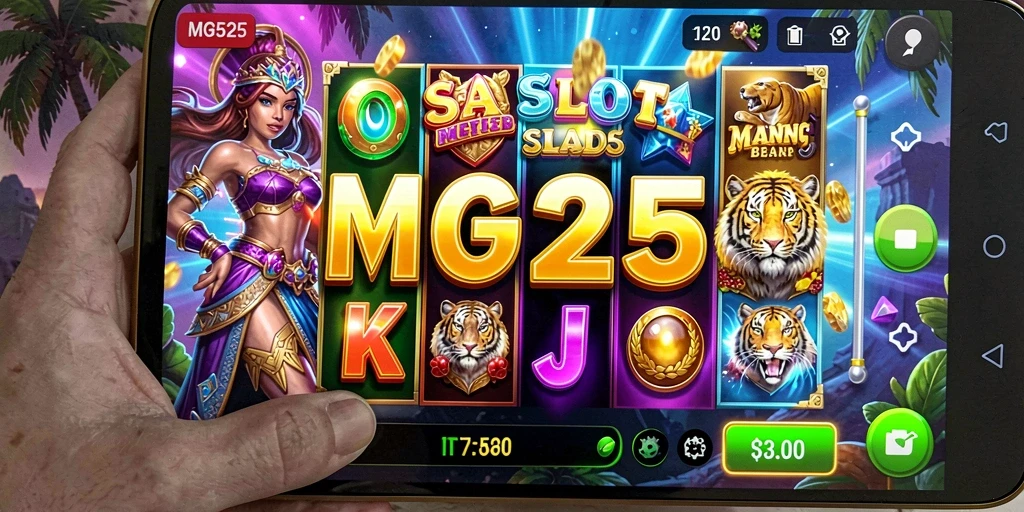 Tampilan gameplay seru MG525 dengan tema slot yang menarik.