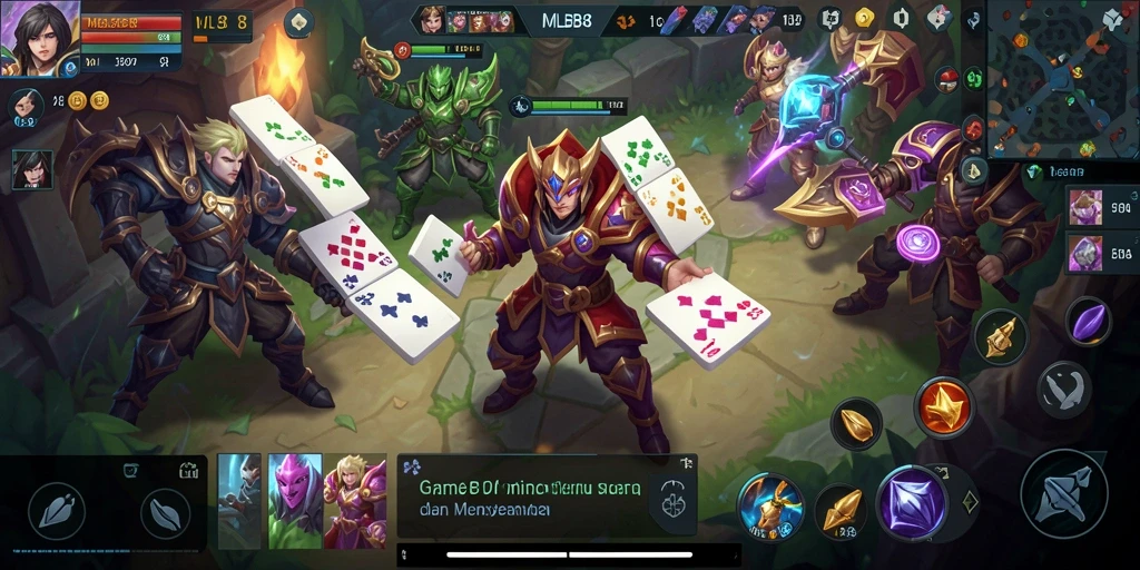 Tampilan utama gameplay <strong>MLBB8</strong> yang menampilkan keseruan bermain Domino.