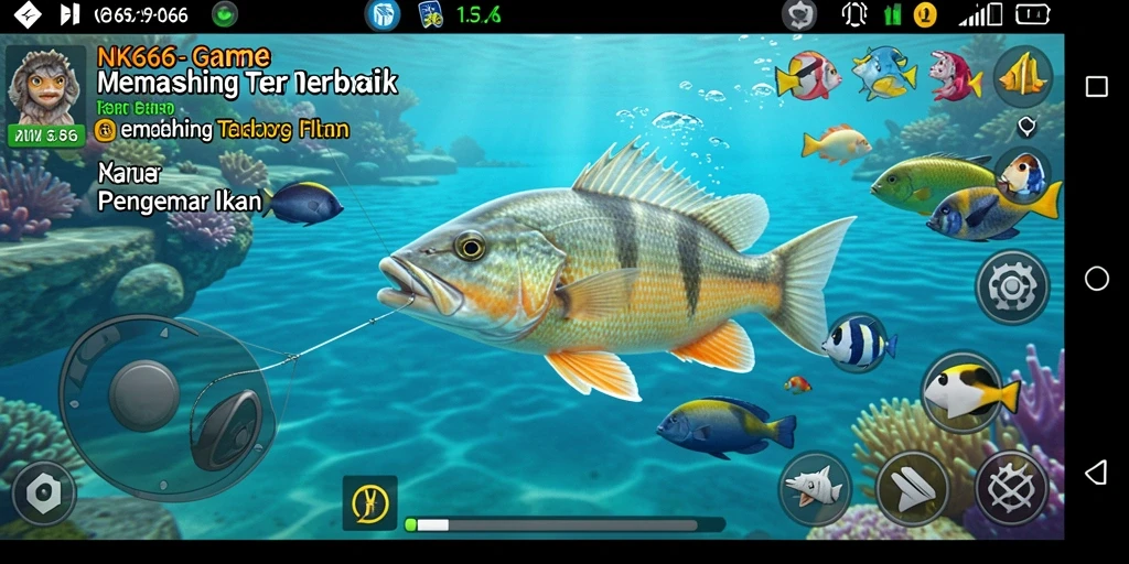 Tampilan gameplay NK666 yang menarik dan penuh aksi memancing.