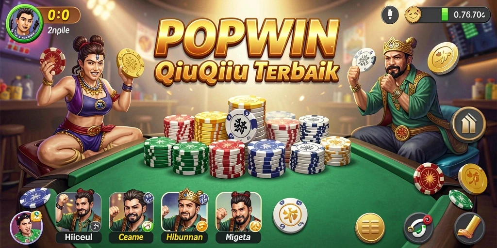Tampilan menawan dari gameplay QiuQiu di POPWIN.