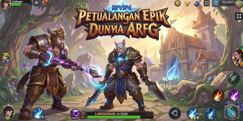 Gameplay mendebarkan dalam RPVIP4 saat melawan monster jahat.