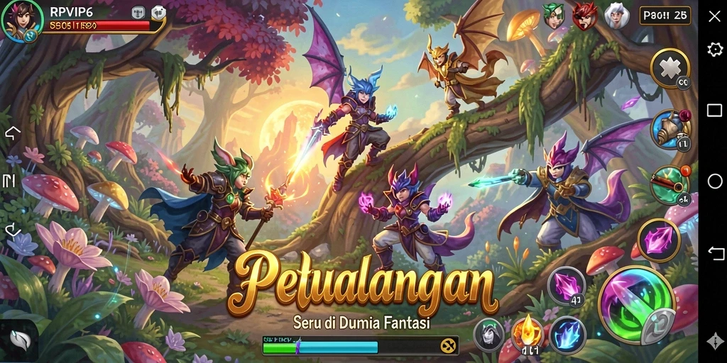 Screenshot gameplay RPVIP6 yang menunjukkan petualangan seru.