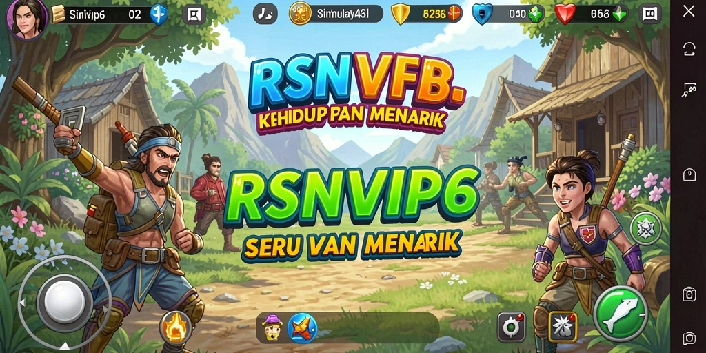 Screenshot gameplay RSNVIP6 menampilkan interaksi karakter dalam kehidupan sehari-hari.