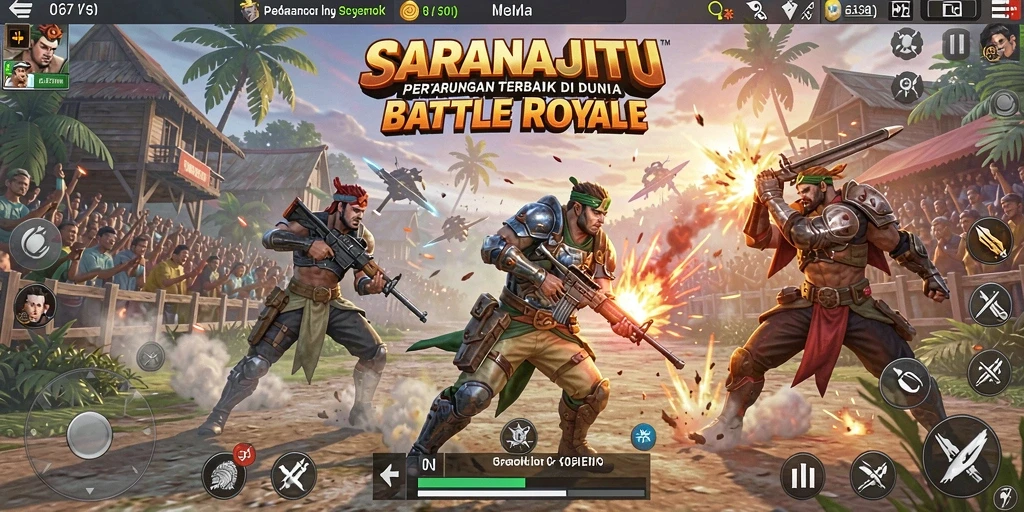 Gameplay seru di SARANAJITU, bertarung hingga akhir.