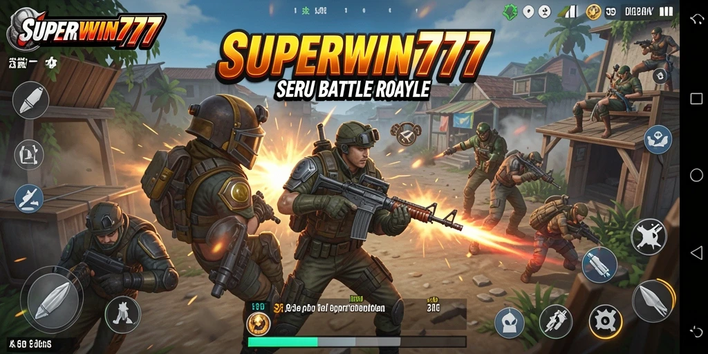 Gameplay SUPERWIN777 yang mendebarkan dalam aksi Battle Royale.