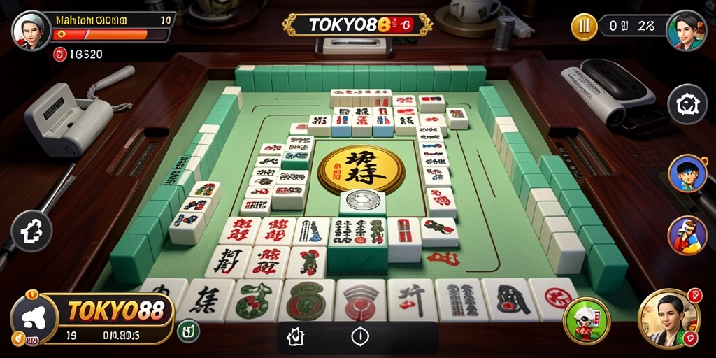 Screenshot utama TOKYO88 dengan menampilkan gameplay Mahjong yang seru.