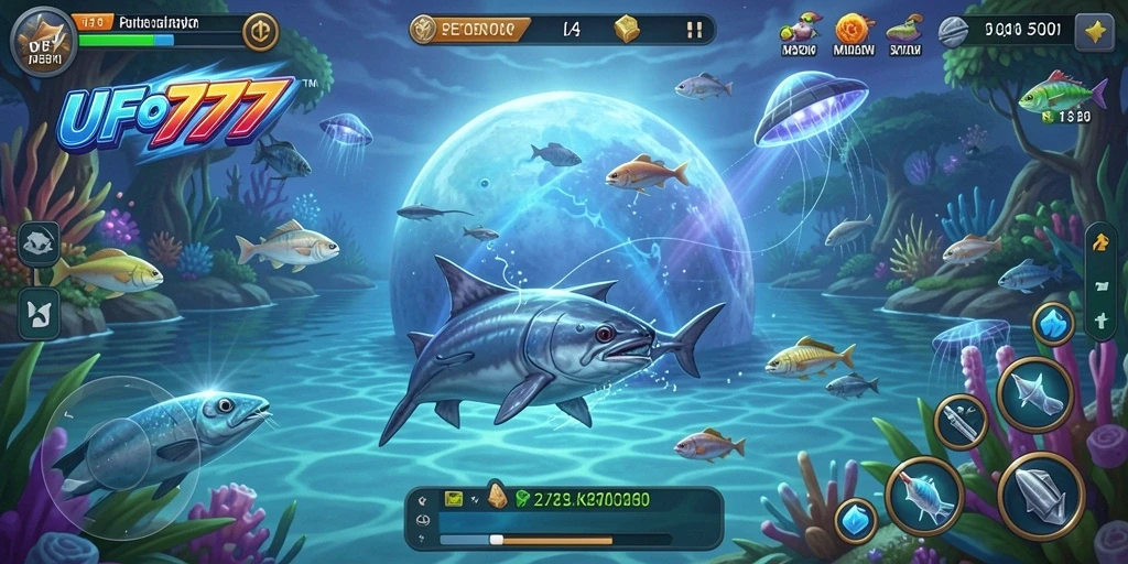 Screenshot gameplay UFO777 dengan suasana memancing yang menenangkan.