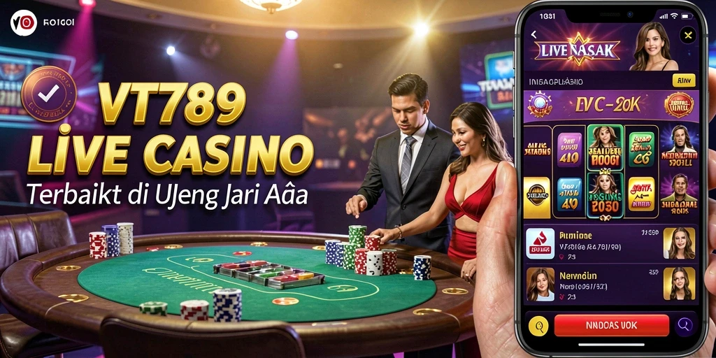 Screenshot gameplay VT789 menampilkan suasana casino yang nyata dan interaktif.