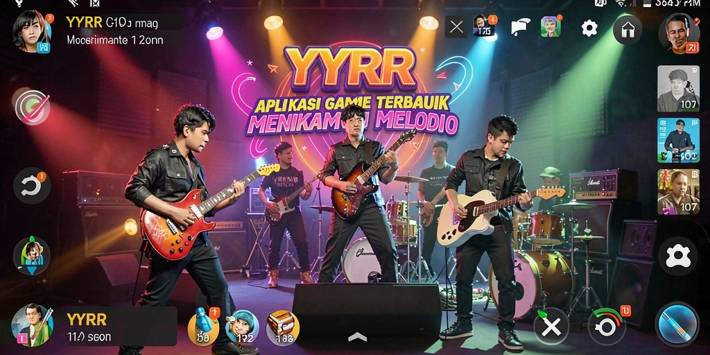 Tampilan gameplay menarik dari YYRR saat bermain musik.